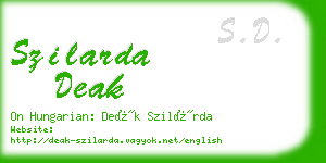 szilarda deak business card